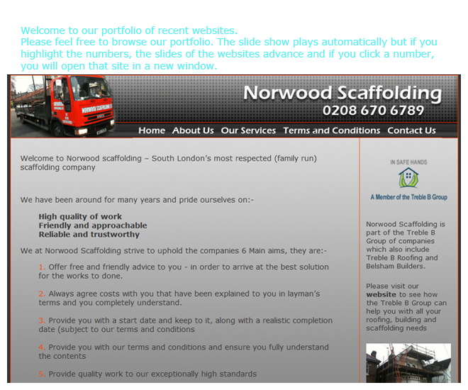 Norwood Scaffolding Screenshot